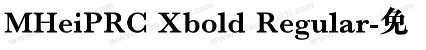 MHeiPRC Xbold Regular字体转换